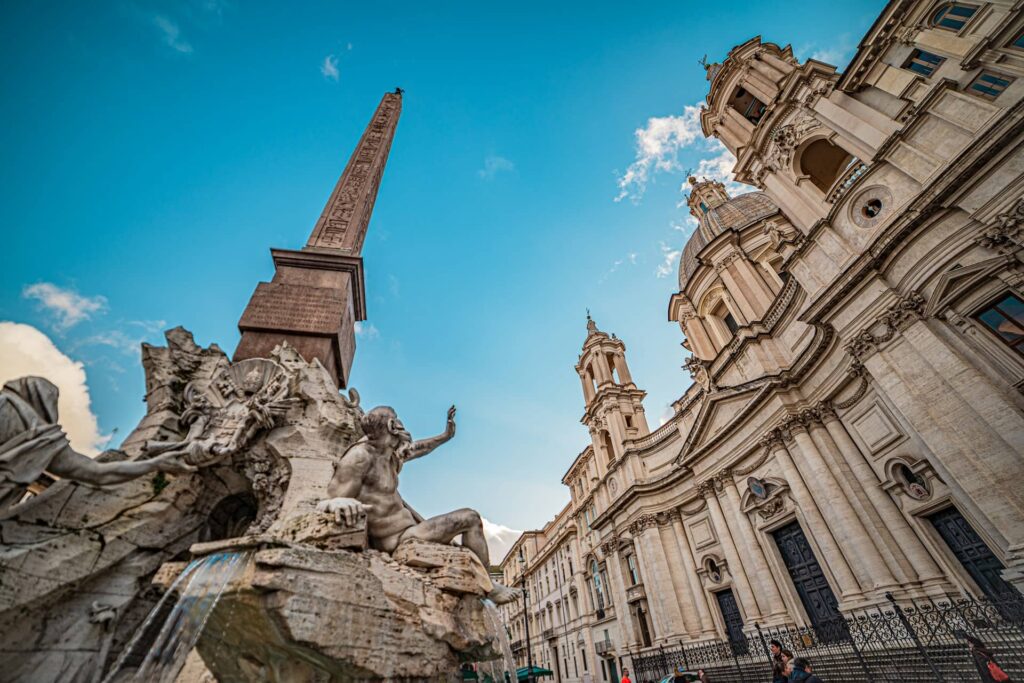 vue sur la Place Navone à Rome en Italie