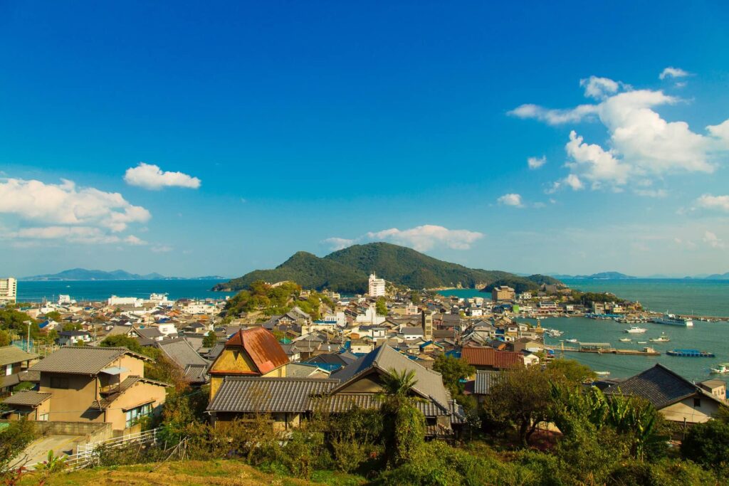 Vue sur Tomonoura au Japon, inspiration du film Ghibli Ponyo