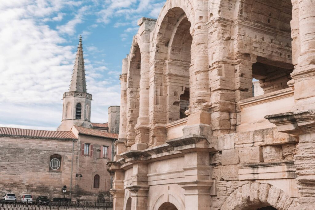 Vestiges romains dans la ville de Arles en France