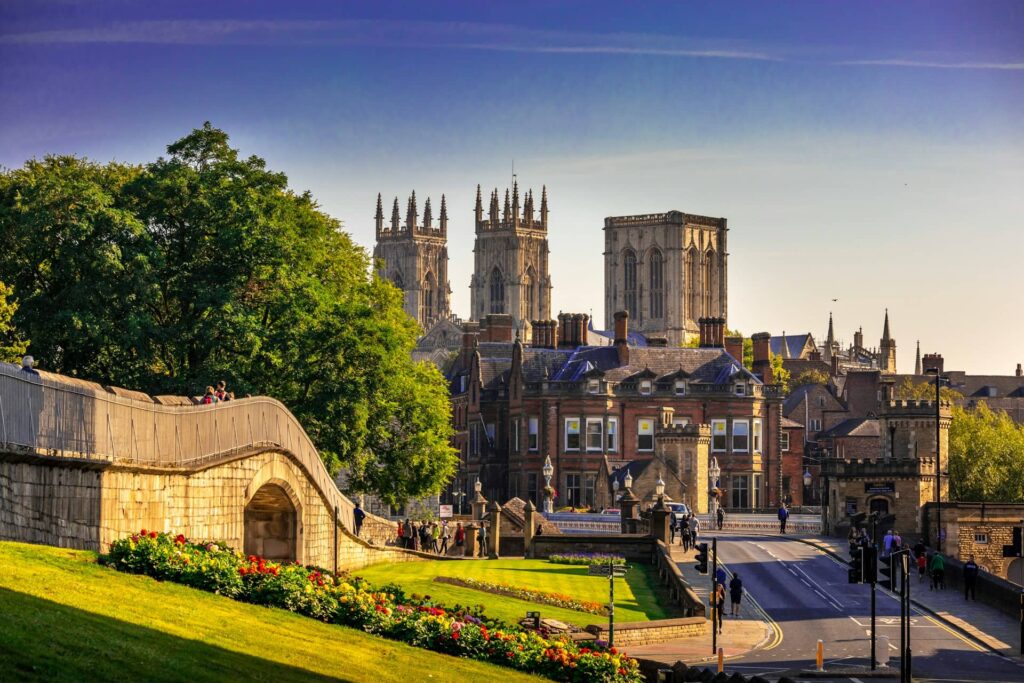 Vue sur la ville de York en Angleterre