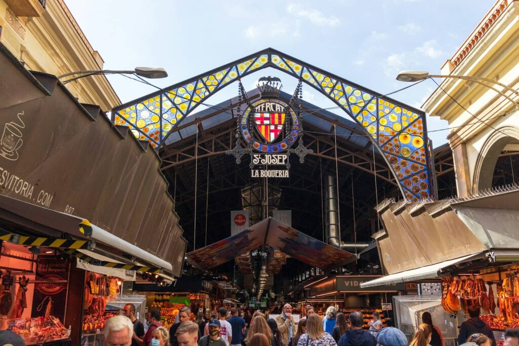 Marché de la Rambla à Barcelone en Espagne