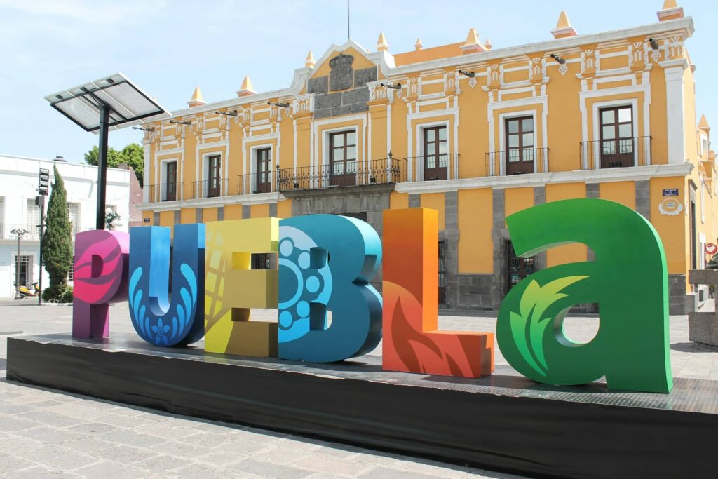 bâtiment de Puebla au Mexique