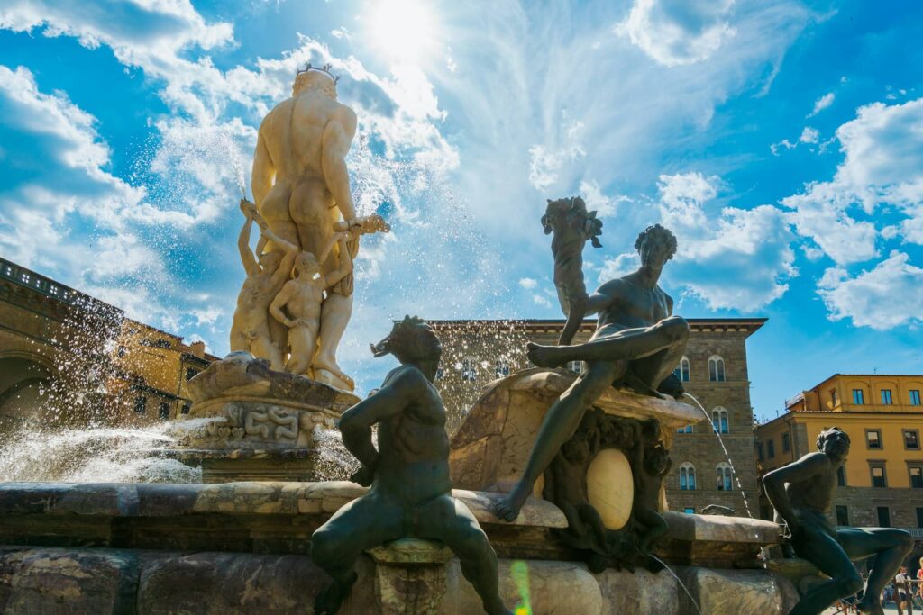 Fontaine de la Piazza della Signoria à Florence en Italie