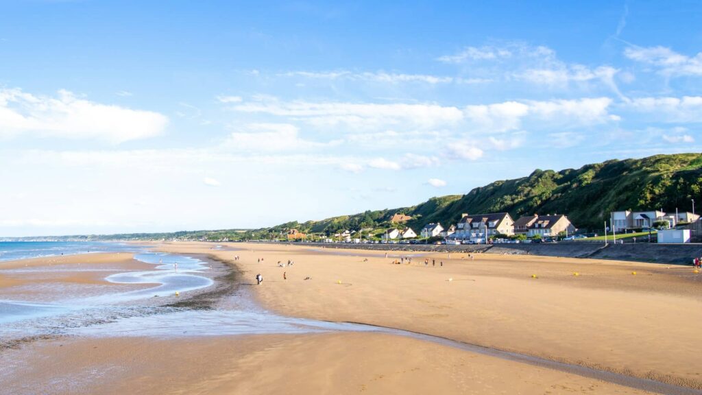 Vue sur Omaha Beach en Normandie France